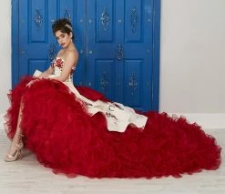 Ruffled Floral Charro Dress By House Of Wu LA Glitter 24037 -Dresses Shop ruffled floral charro dress by house of wu la glitter 24037 quinceanera dresses la glitter by house of wu 313365