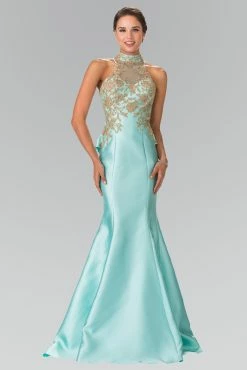 Ruffled Illusion Mermaid Gown By Elizabeth K GL2280