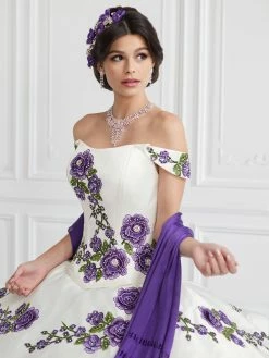 Ruffled Off Shoulder Floral Quinceanera Dress By LA Glitter 24064 -Dresses Shop ruffled off shoulder floral quinceanera dress by la glitter 24064 quinceanera dresses la glitter by house of wu 205369