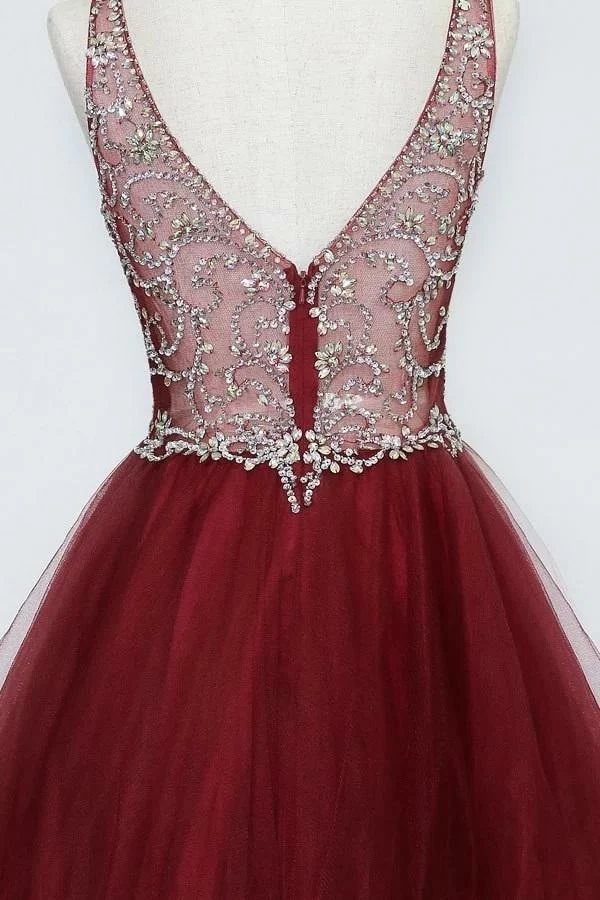 Ruffled Short V-Neck Tulle Dress By Calla Collection 8 Ruffled Short V-Neck Tulle Dress By Calla Collection - Image 6