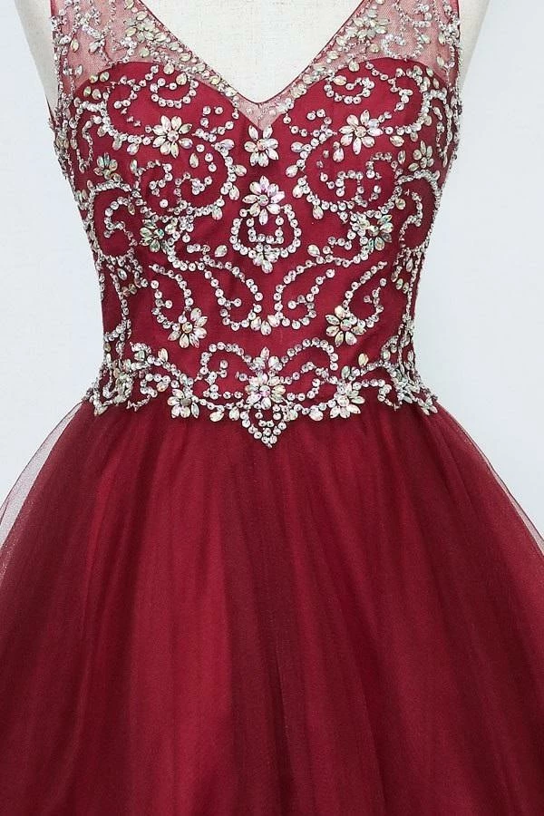 Ruffled Short V-Neck Tulle Dress By Calla Collection 6 Ruffled Short V-Neck Tulle Dress By Calla Collection - Image 4