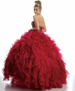 Ruffled Strapless Organza Ball Gown By Juliet 1418 -Dresses Shop ruffled strapless organza ball gown by juliet 1418 quinceanera dresses juliet 103045