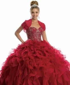 Ruffled Strapless Organza Ball Gown By Juliet 1418 -Dresses Shop ruffled strapless organza ball gown by juliet 1418 quinceanera dresses juliet 200050