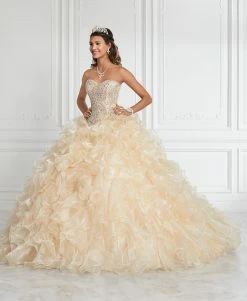 Ruffled Strapless Quinceanera Dress By House Of Wu 26833