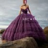 Ruffled Strapless Quinceanera Dress By Ragazza EV14-614 -Dresses Shop ruffled strapless quinceanera dress by ragazza ev14 614 quinceanera dresses ragazza fashion 3 grape 601002