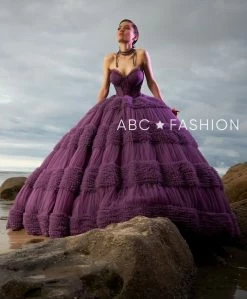 Ruffled Strapless Quinceanera Dress By Ragazza EV14-614