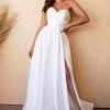 Satin Strapless Bridal Gown By Cinderella Divine CD0166W -Dresses Shop satin strapless bridal ball gown by cinderella divine cd0166w long formal dresses cinderella divine xs off white 887507
