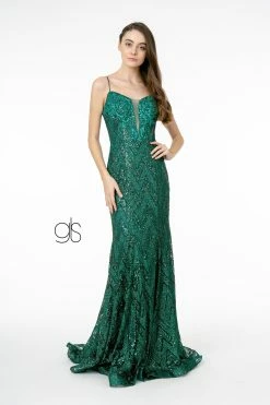 Sequin Deep V-Neck Trumpet Gown By Elizabeth K GL2950 -Dresses Shop sequin deep v neck trumpet gown by elizabeth k gl2950 long formal dresses elizabeth k 173587