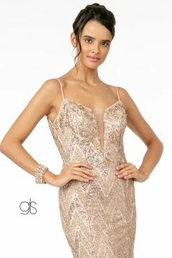 Sequin Deep V-Neck Trumpet Gown By Elizabeth K GL2950 -Dresses Shop sequin deep v neck trumpet gown by elizabeth k gl2950 long formal dresses elizabeth k 178724