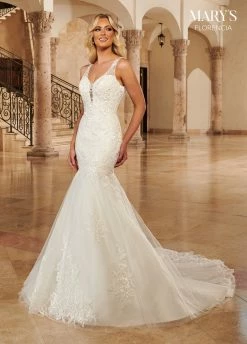 Sequin Lace Mermaid Bridal Gown By Mary's Bridal MB3143