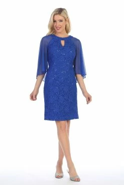 Sequin Lace Short Cape Dress With Flutter Sleeves By Celavie 6352-S 11 Sequin Lace Short Cape Dress With Flutter Sleeves By Celavie 6352-S -Dresses Shop sequin lace short cape dress with flutter sleeves by celavie 6352 s short cocktail dresses celavie 265642