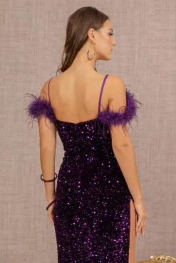Sequin Off Shoulder Feather Gown By Elizabeth K GL3149 -Dresses Shop sequin off shoulder feather gown by elizabeth k gl3149 long formal dresses elizabeth k 213402
