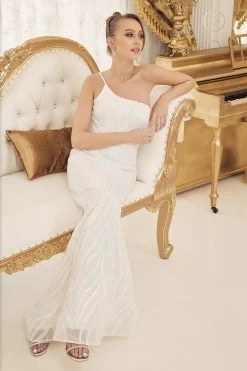 Sequin Print One Shoulder Gown By Nox Anabel R1204 -Dresses Shop sequin print one shoulder gown by nox anabel r1204 long formal dresses nox anabel 275892