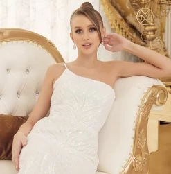 Sequin Print One Shoulder Gown By Nox Anabel R1204 -Dresses Shop sequin print one shoulder gown by nox anabel r1204 long formal dresses nox anabel 717939