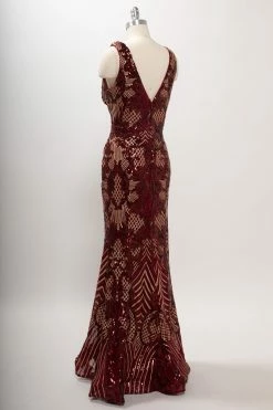 Sequin Print Sleeveless Mermaid Dress By Coya M2803Y -Dresses Shop sequin print sleeveless mermaid dress by coya m2803y long formal dresses coya collection 673496