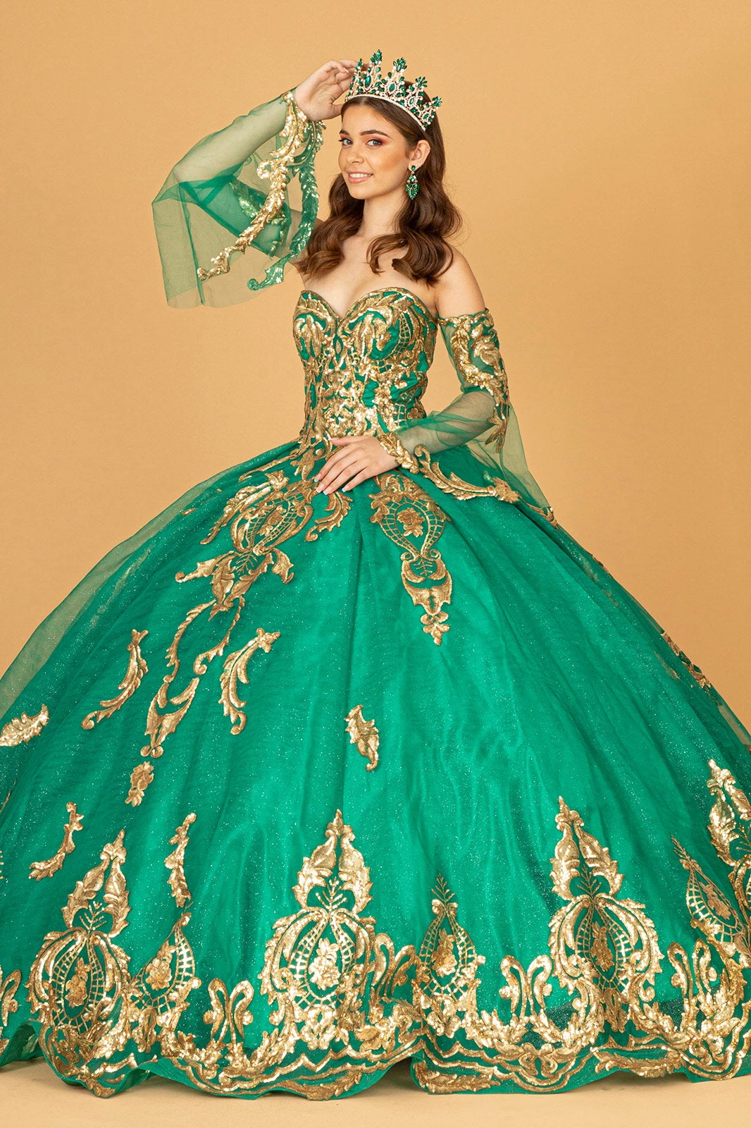 Sequin Print Strapless Ball Gown By Elizabeth K GL1914 18 Sequin Print Strapless Ball Gown By Elizabeth K GL1914 - Image 16