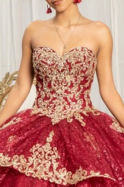 Sequin Print Strapless Ball Gown By Elizabeth K GL1987 -Dresses Shop sequin print strapless ball gown by elizabeth k gl1987 quinceanera dresses elizabeth k 825184