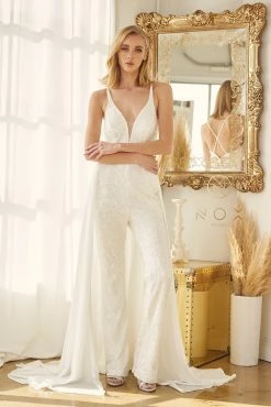 Sequin Sleeveless Wedding Jumpsuit By Nox Anabel JE926