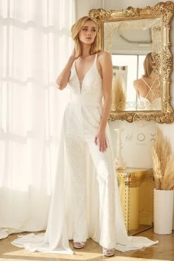 Sequin Sleeveless Wedding Jumpsuit By Nox Anabel JE926 -Dresses Shop sequin sleeveless wedding jumpsuit by nox anabel je926 long formal dresses nox anabel 945848