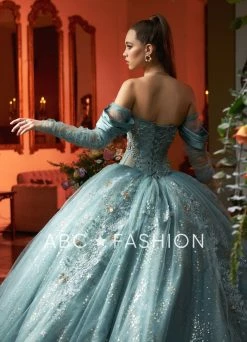 Sheer Corset Quinceanera Dress By Ragazza EV09-609 -Dresses Shop sheer corset quinceanera dress by ragazza ev09 609 quinceanera dresses ragazza fashion 598759