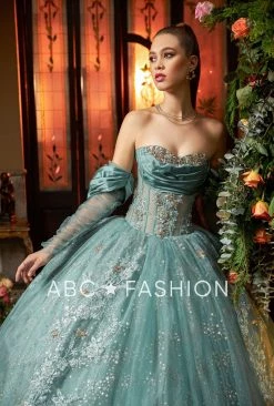 Sheer Corset Quinceanera Dress By Ragazza EV09-609 -Dresses Shop sheer corset quinceanera dress by ragazza ev09 609 quinceanera dresses ragazza fashion 631076