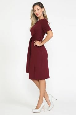 Short Fitted Dress With Short Sleeves By Poly USA 8524 -Dresses Shop short fitted dress with short sleeves by poly usa 8524 short cocktail dresses poly usa 314675