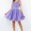 Short Glitter V-Neck Dress By Cinderella Couture 8047J