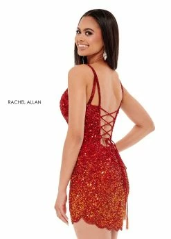 Short Ombre Sequin V-Neck Dress By Rachel Allan 40165 -Dresses Shop short ombre sequin v neck dress by rachel allan 40165 short cocktail dresses rachel allan 101226