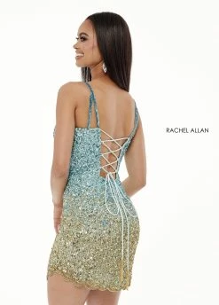 Short Ombre Sequin V-Neck Dress By Rachel Allan 40165 -Dresses Shop short ombre sequin v neck dress by rachel allan 40165 short cocktail dresses rachel allan 737548