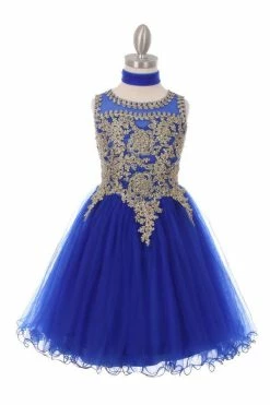 Short Ruffled Dress With Gold Applique Top By Cinderella Couture 5017 -Dresses Shop short ruffled dress with gold applique top by cinderella couture 5017 short cocktail dresses cinderella couture 16 royal blue 892650