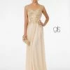 Long Cap Sleeve Chiffon Dress By Elizabeth K GL1826 -Dresses Shop short sleeve embroidered long chiffon dress by elizabeth k gl1826 long formal dresses elizabeth k s champagne 131328