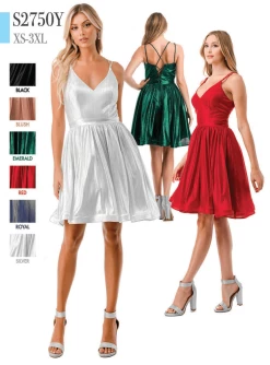 Short Strappy Back V-Neck Dress By Coya S2750Y -Dresses Shop short strappy back v neck dress by coya s2750y short cocktail dresses coya collection xs blush 885506