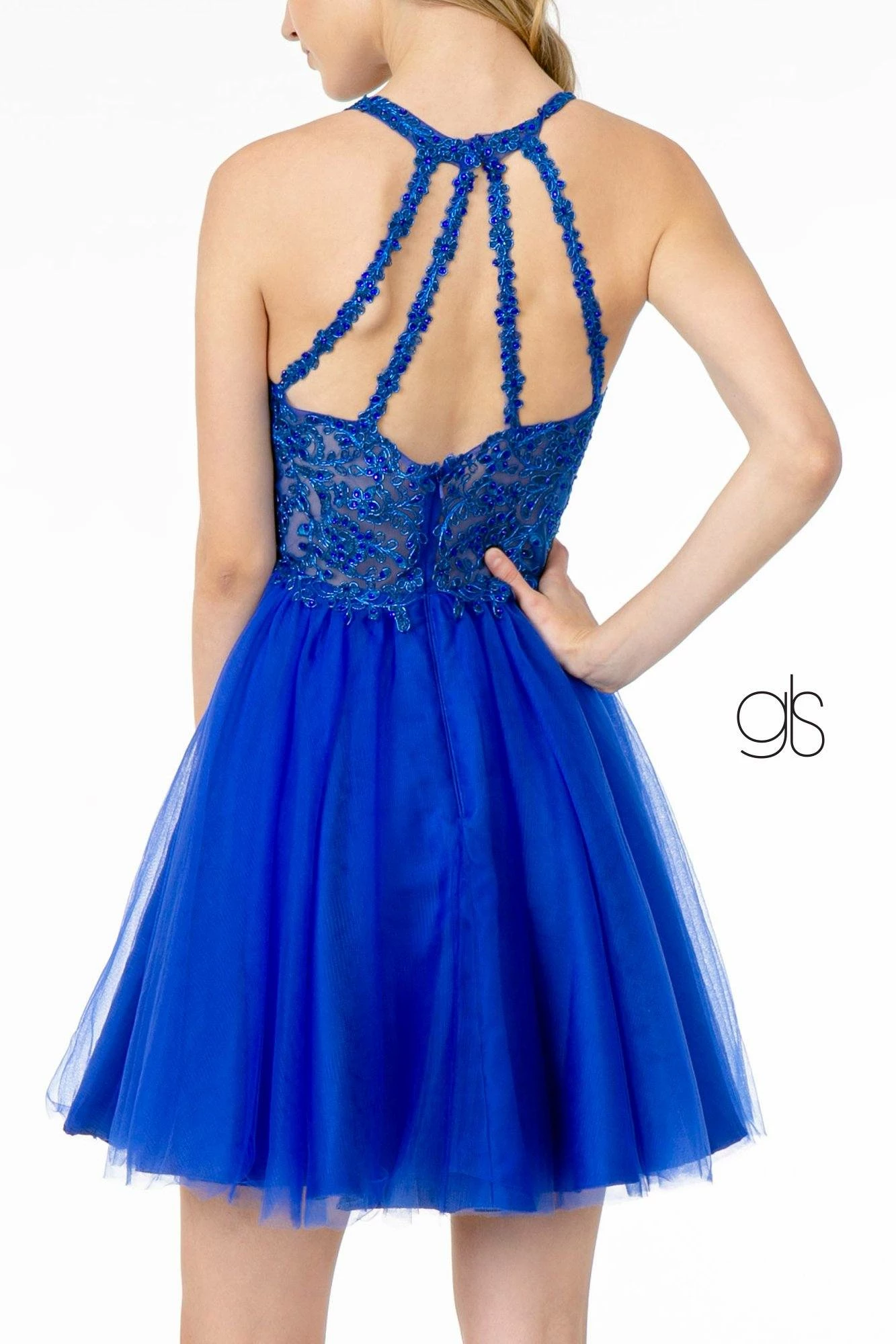 Short Tulle Dress With Embroidered Bodice By Elizabeth K GS2809 14 Short Tulle Dress With Embroidered Bodice By Elizabeth K GS2809 - Image 12