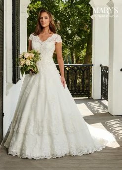 Shoulder Sleeve Wedding Dress By Mary's Bridal 6401