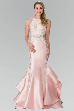 Sleeveless Embroidered Mermaid Gown By Elizabeth K GL2356