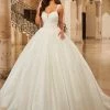 Sleeveless Glitter Wedding Ball Gown By Mary's Bridal MB6100