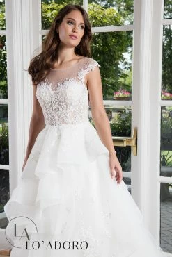 Sleeveless Layered A-Line Bridal Gown By Mary's Bridal M603 -Dresses Shop sleeveless layered a line bridal gown by marys bridal m603 wedding dresses lo adoro by marys bridal 740755