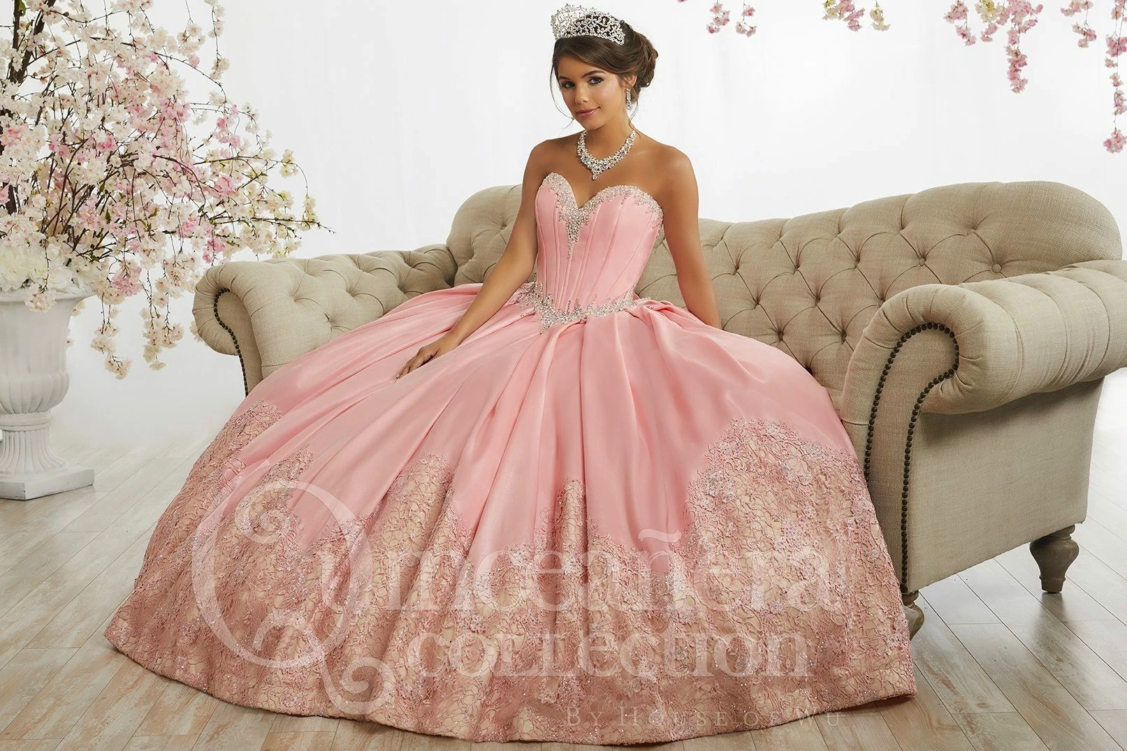Strapless A-line Satin Quinceanera Dress By House Of Wu 26874 7 Strapless A-line Satin Quinceanera Dress By House Of Wu 26874 - Image 5