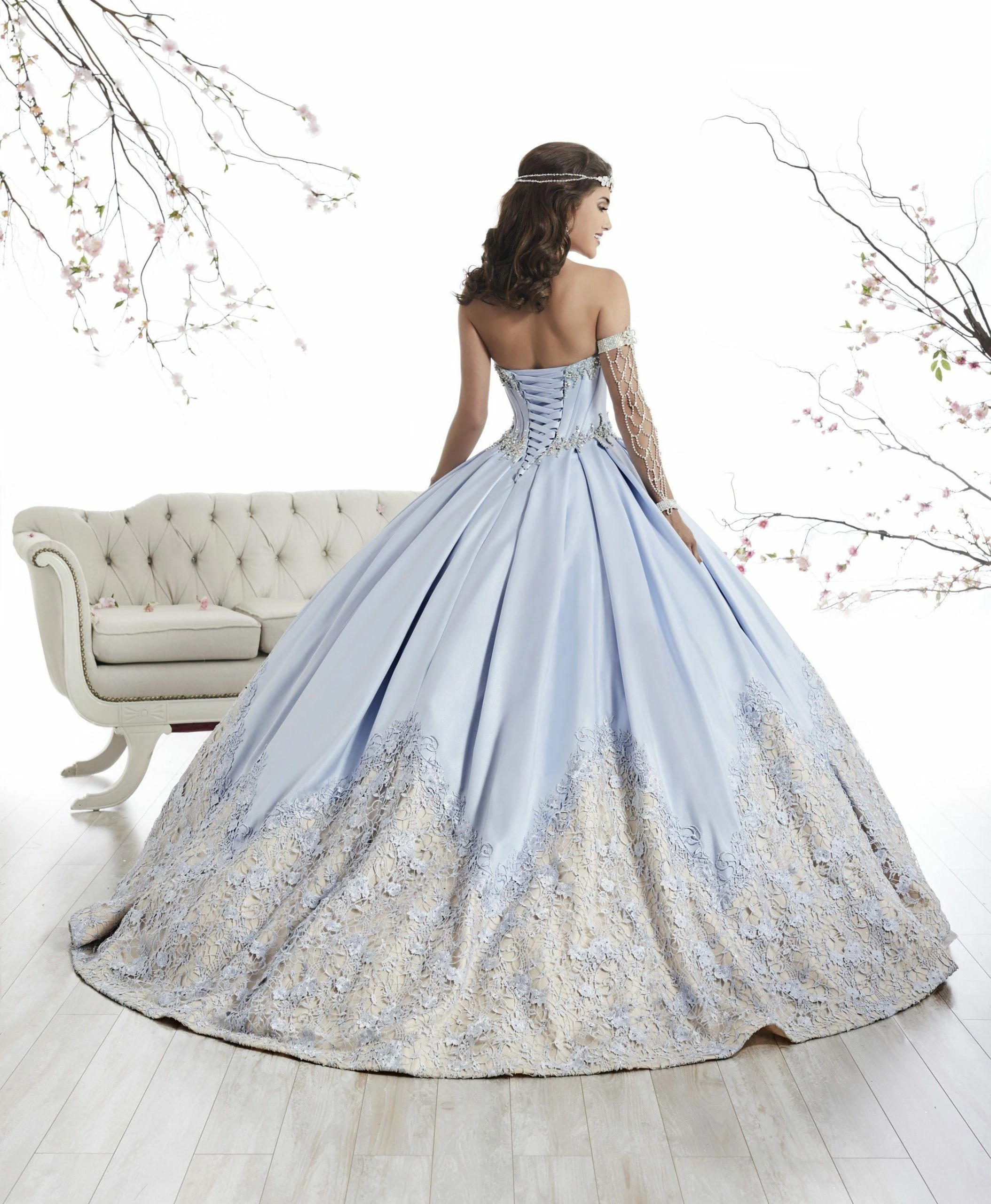 Strapless A-line Satin Quinceanera Dress By House Of Wu 26874 4 Strapless A-line Satin Quinceanera Dress By House Of Wu 26874 - Image 2