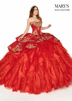 Strapless Charro Quinceanera Dress By Alta Couture MQ3049 -Dresses Shop strapless charro quinceanera dress by alta couture mq3049 quinceanera dresses marys bridal 430621