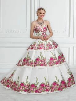 Strapless Floral Embroidered Quinceanera Dress By House Of Wu 26952 -Dresses Shop strapless floral embroidered quinceanera dress by house of wu 26952 quinceanera dresses house of wu 0 ivory 334060