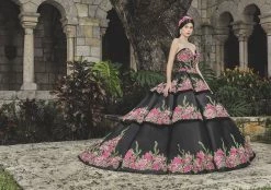 Strapless Floral Embroidered Quinceanera Dress By House Of Wu 26952 -Dresses Shop strapless floral embroidered quinceanera dress by house of wu 26952 quinceanera dresses house of wu 341727