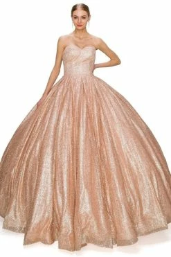 Strapless Glitter Ball Gown By Cinderella Couture 8010J -Dresses Shop strapless glitter ball gown by cinderella couture 8010j quinceanera dresses cinderella couture 193384
