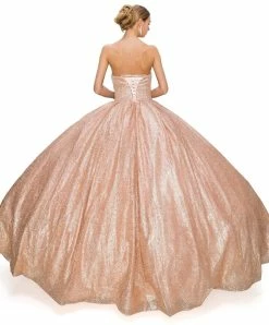 Strapless Glitter Ball Gown By Cinderella Couture 8010J -Dresses Shop strapless glitter ball gown by cinderella couture 8010j quinceanera dresses cinderella couture 911840