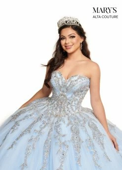 Glitter Cape Quinceanera Dress By Alta Couture MQ3059 -Dresses Shop strapless glitter quinceanera dress by alta couture mq3059 quinceanera dresses marys bridal 186435