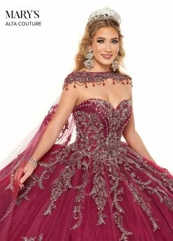 Glitter Cape Quinceanera Dress By Alta Couture MQ3059 -Dresses Shop strapless glitter quinceanera dress by alta couture mq3059 quinceanera dresses marys bridal 971738