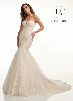 Strapless Pleated Mermaid Wedding Dress By Mary's Bridal M732