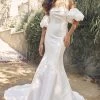 Strapless Puff Sleeve Mermaid Bridal Dress By Nox Anabel JE966 -Dresses Shop strapless puff sleeve mermaid bridal dress by nox anabel je966 long formal dresses nox anabel 4 white 982190