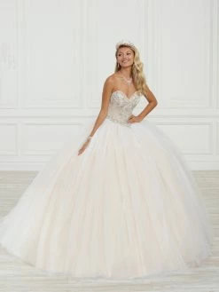 Strapless Quinceanera Dress By Fiesta Gowns 56415 (Size 18 - 22)