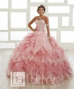 Strapless Ruffled Dress By House Of Wu LA Glitter 24011 -Dresses Shop strapless ruffled dress by house of wu la glitter 24011 quinceanera dresses la glitter by house of wu 0 blush 998862
